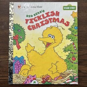 LITTLE GOLDEN BOOK Big Birds Ticklish Christmas FIRST EDITION 1997 Vintage NICE